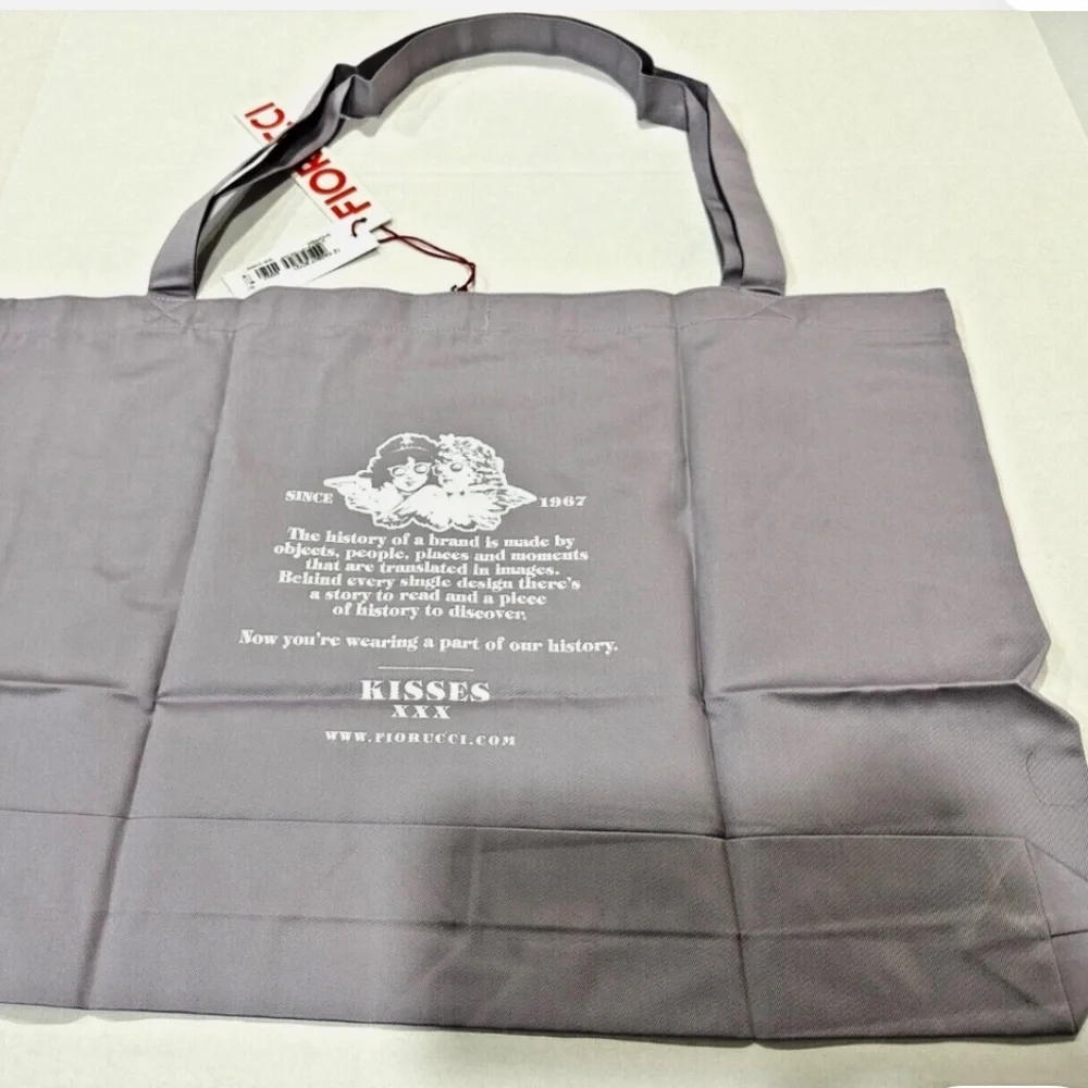 Brand NEW w/ Tags ITTIERRE FIORUCCI Italian Lavender Tote Bag Kisses XXX 👼 angel